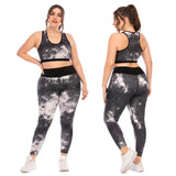 Workout Clothes Suit Plus Size Sports Bra - WOMONA.COM