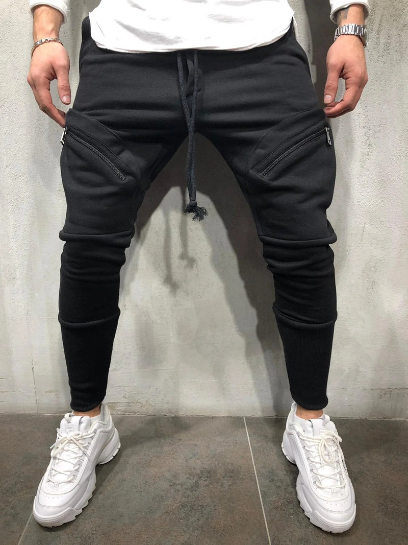 Men Sports Zipper Casual Pants - WOMONA.COM