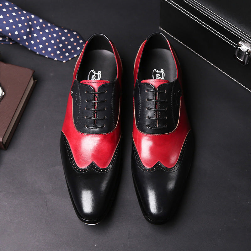 Genuine Leather Formal Business Leather Shoes Men - WOMONA.COM