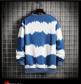 Two-tone Tie-dye Plus Size Loose Casual Men's Sweater - WOMONA.COM