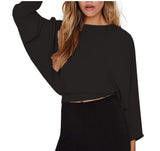 Plus size chiffon bat sleeve shirt - WOMONA.COM