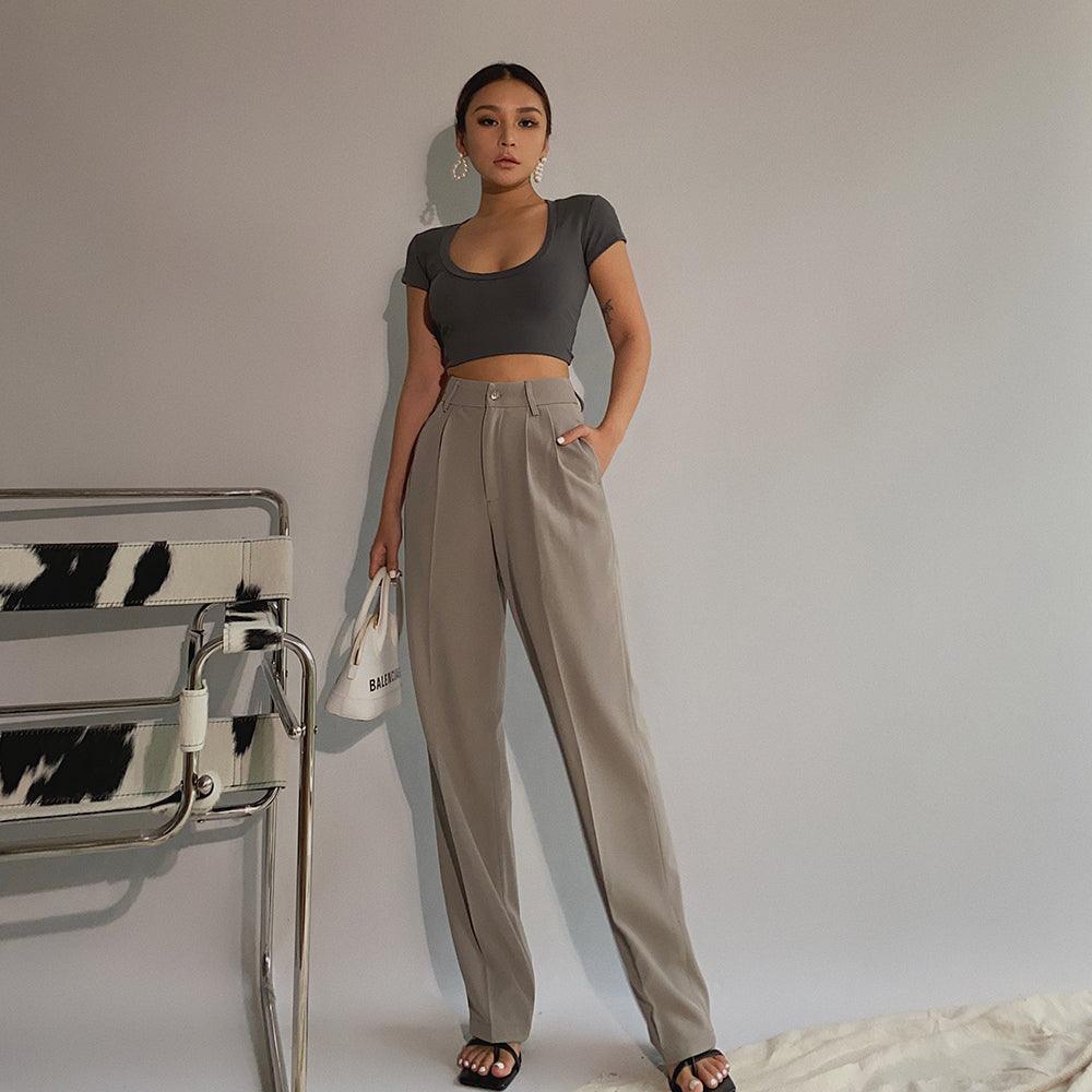 Drape Great Long Trousers - WOMONA.COM