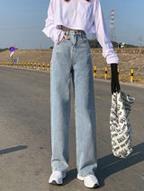 Wide Leg Jeans For Women Bottom Baggy - WOMONA.COM