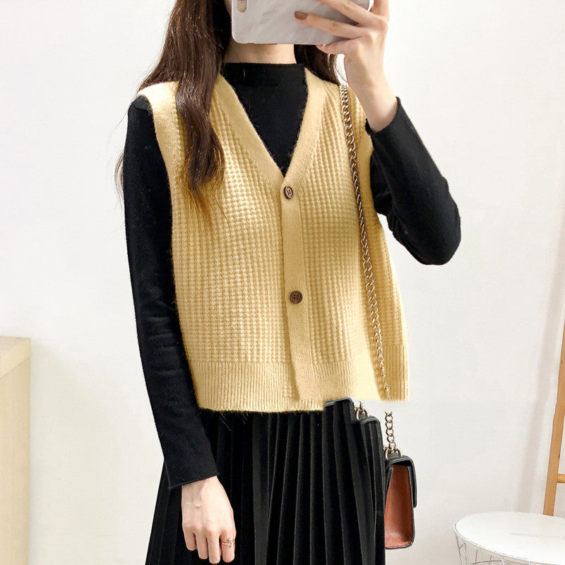 Cantilevered Sweater Waistcoat - WOMONA.COM