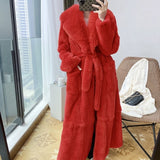 Faux Fur Coat Mid-length Coat - WOMONA.COM