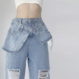 Hot Girl Crossover Jeans - WOMONA.COM