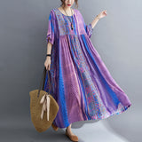 Short Sleeve Print Dress - WOMONA.COM