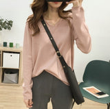 Solid Color Long-sleeved Sweater - WOMONA.COM