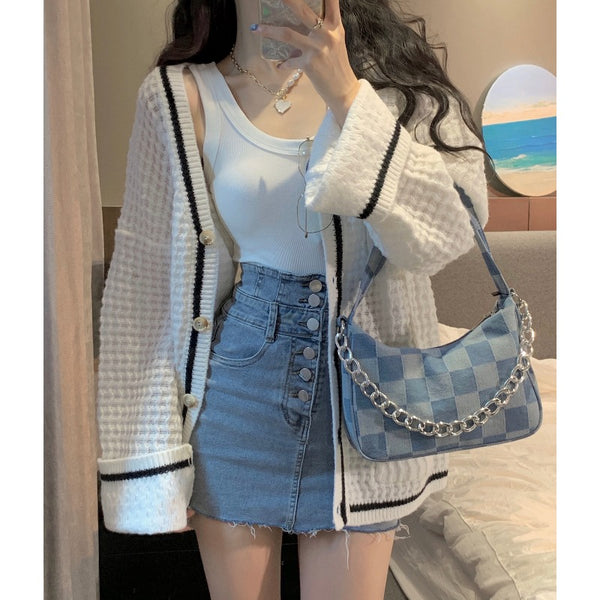 Knitted Cardigan Coat - WOMONA.COM