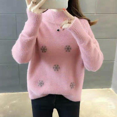 Thickened Mink Fleece Sweater - WOMONA.COM