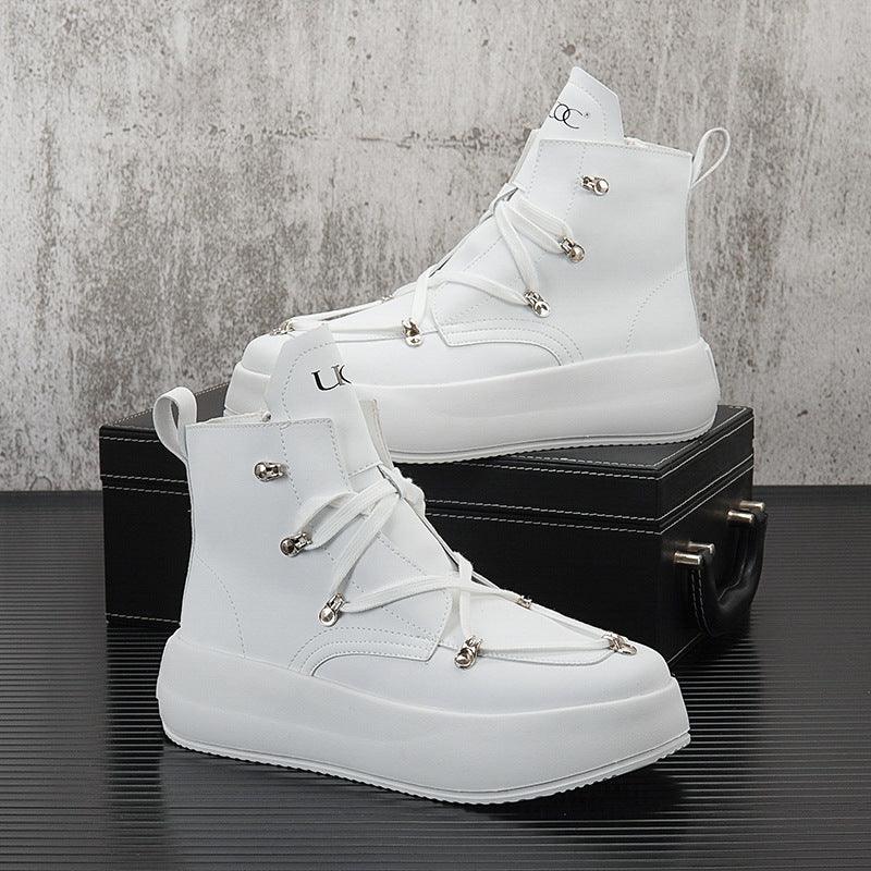 White High-top Board Shoes For Men - WOMONA.COM