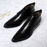 British Super Pointed Toe Business Formal Leather Shoes - WOMONA.COM