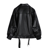 Short Leather Jacket - WOMONA.COM