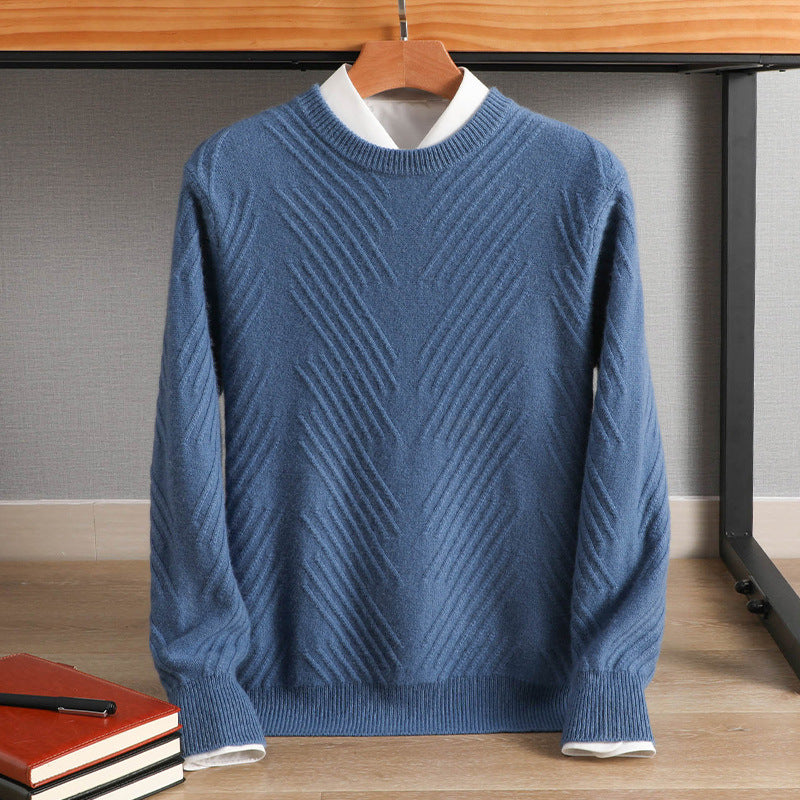 Round Neck Padded Sweater - WOMONA.COM