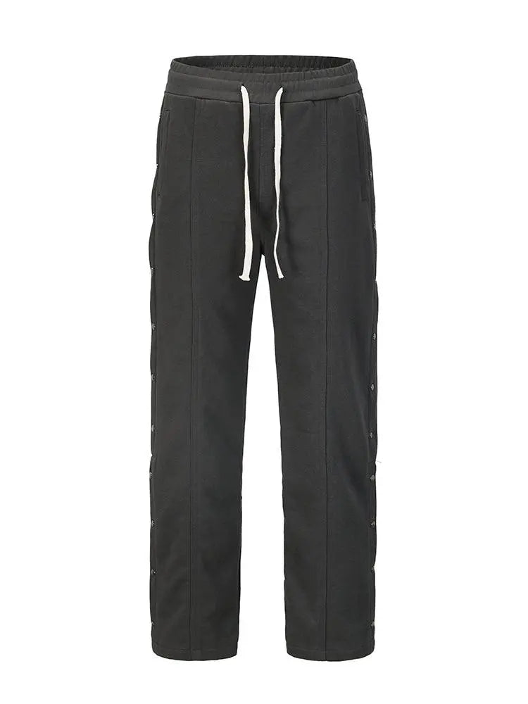 Distressed Breasted Straight Loose Sweatpants - WOMONA.COM