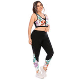 Workout Clothes Suit Plus Size Yoga Clothes Tight-fitting Barbie Pants Sports Bra - WOMONA.COM