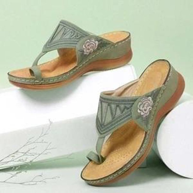 Comfortable Casual Wedge Sandals - WOMONA.COM