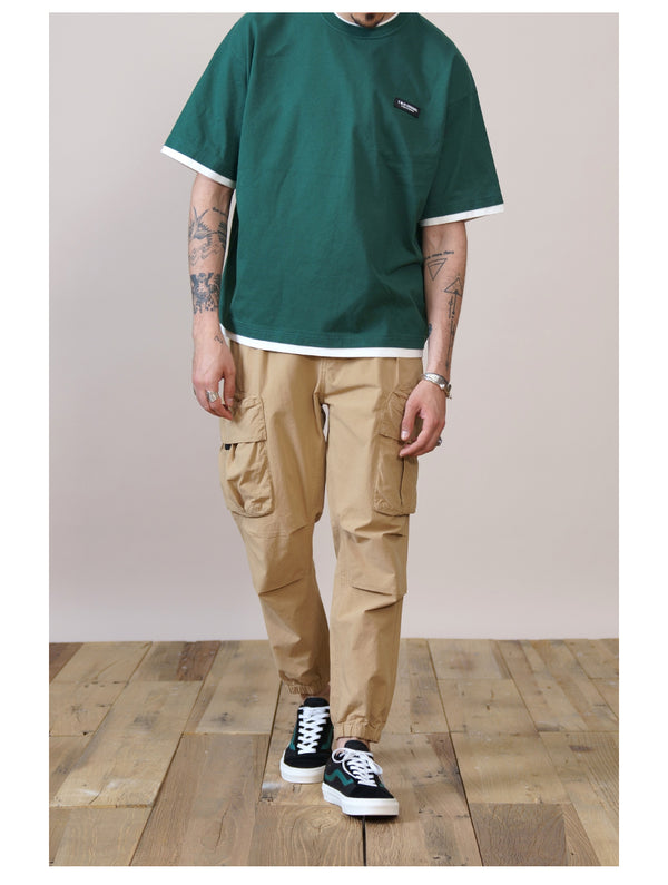 Casual Cropped Trousers Men - WOMONA.COM