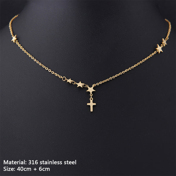 Cross Bead Necklace - WOMONA.COM