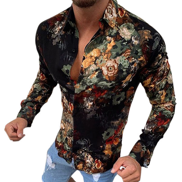 Casual Trendy Fashion Slim Shirt Men - WOMONA.COM