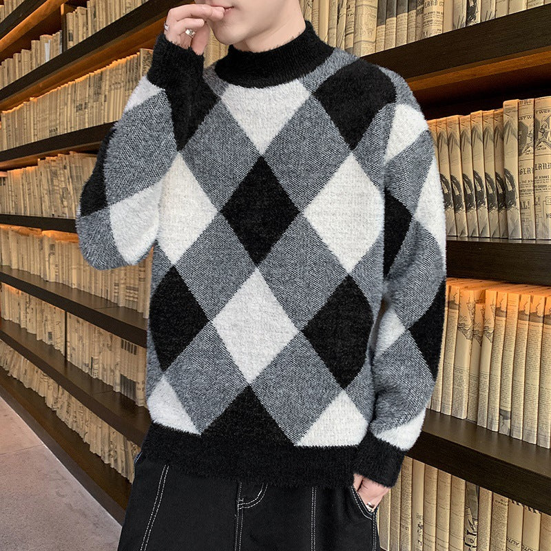 Half Turtleneck Sweater Men's - WOMONA.COM