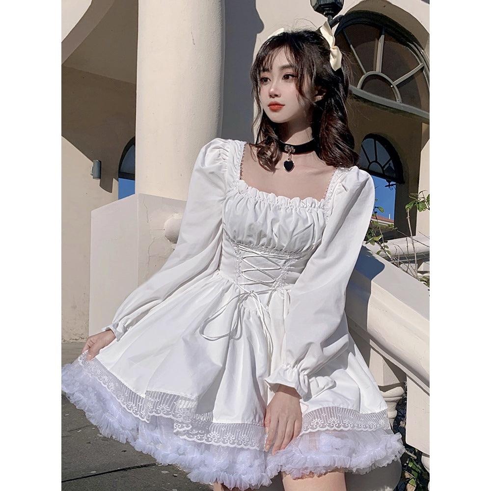 Puff Sleeve Dress - WOMONA.COM