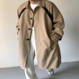 Men's Mid-Length Trench Coat - WOMONA.COM