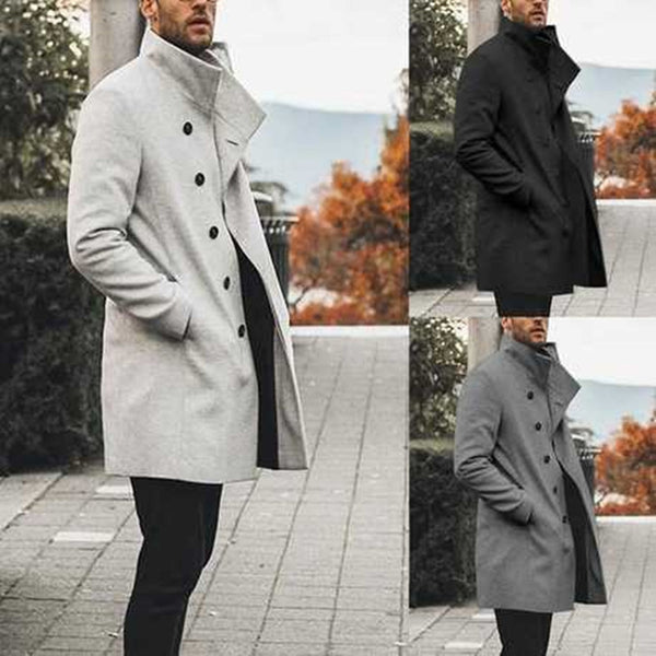 Casual Fashion Trench Coat Men's - WOMONA.COM