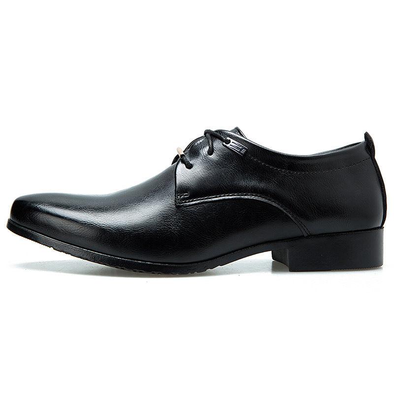 Business Formal Men's British Leather Shoes - WOMONA.COM
