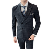 Men's Casual Business Suit Three-piece - WOMONA.COM