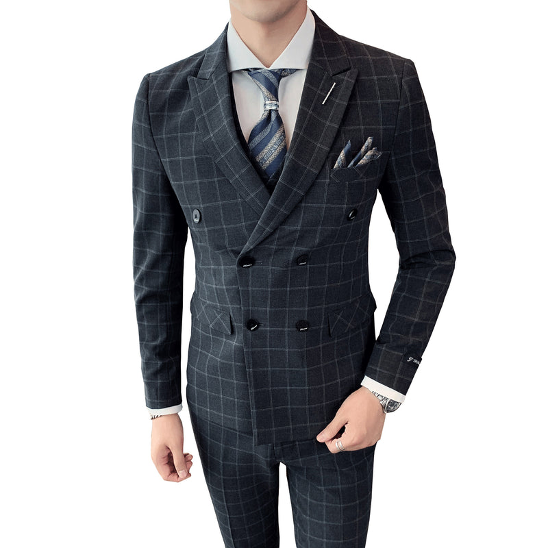 Men's Casual Business Suit Three-piece - WOMONA.COM