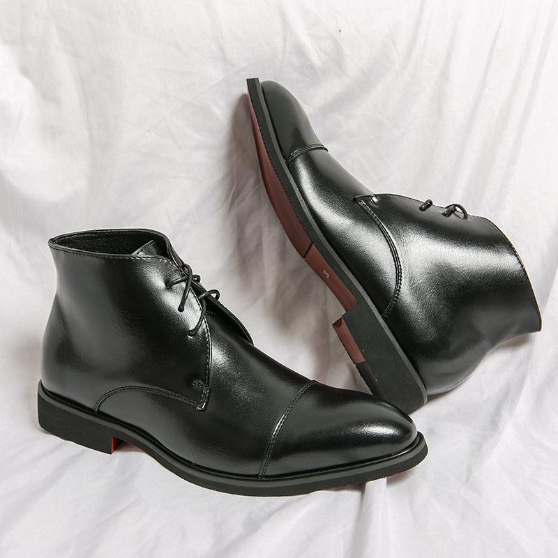 Men's English Formal Business Shoes - WOMONA.COM