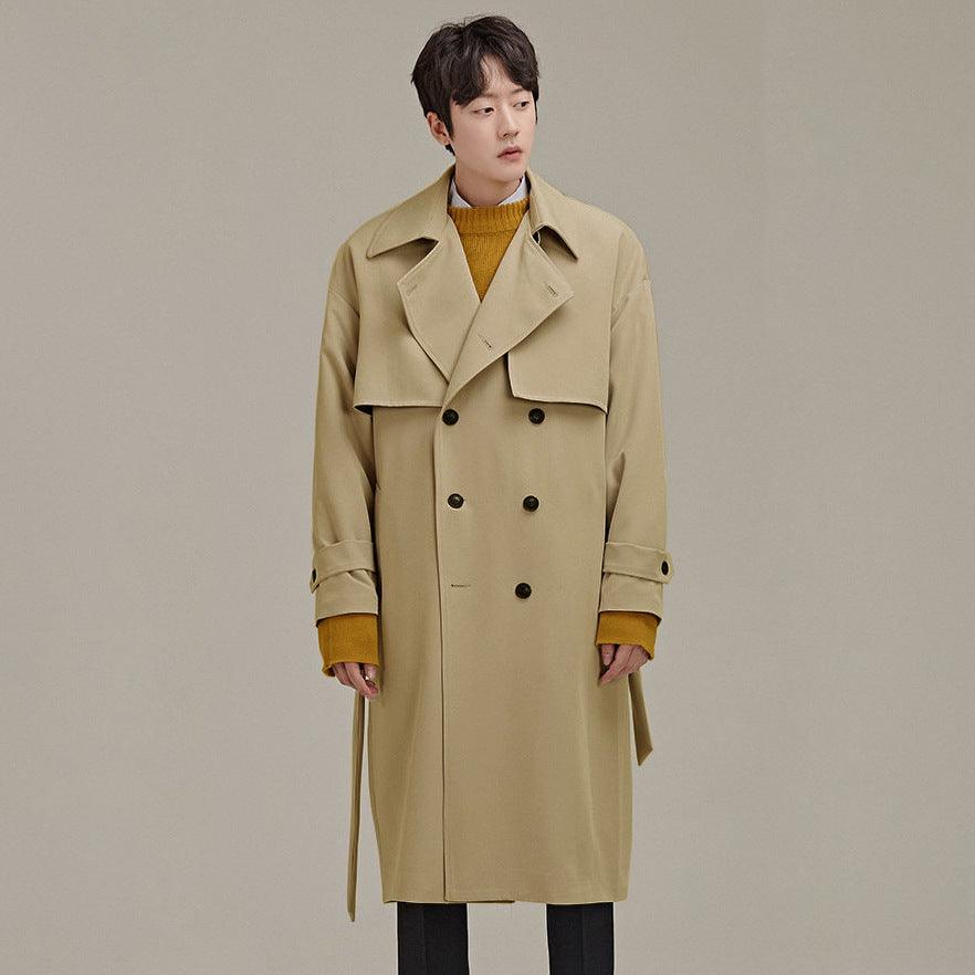 Men's Double Breasted Trench Coat - WOMONA.COM