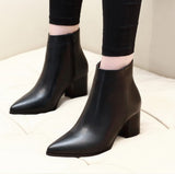 High-heeled Martin Boots Pointed Thick - WOMONA.COM