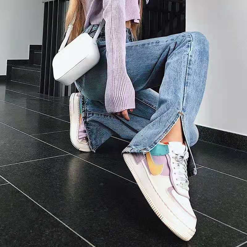 Retro Straight Split Denim Trousers Women - WOMONA.COM