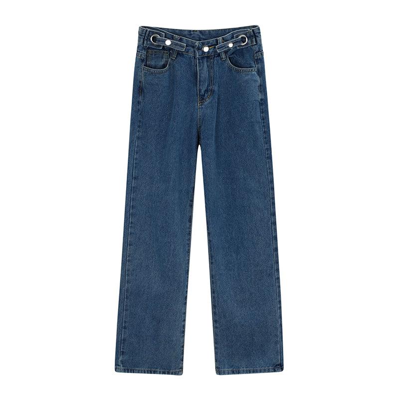 Slim Straight Wide-leg Pants - WOMONA.COM