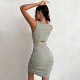 Sleeveless Dress - WOMONA.COM