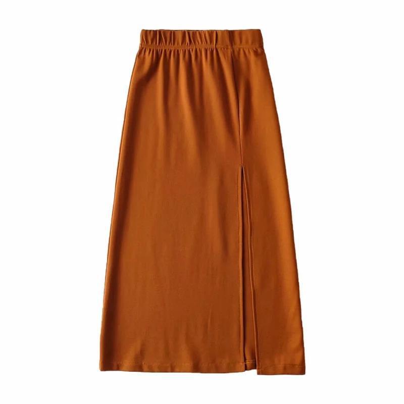 High Slit Mid-Length Bag Hip Skirt - WOMONA.COM