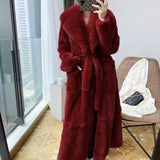 Faux Fur Coat Mid-length Coat - WOMONA.COM