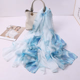 Qianli Jiangshan Tu Tulle Scarf - WOMONA.COM