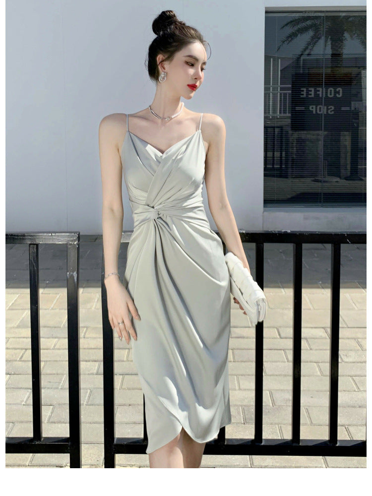 Slim Fit Fashion Slim Slip Dress - WOMONA.COM