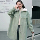 Mid-length Woolen Coat - WOMONA.COM