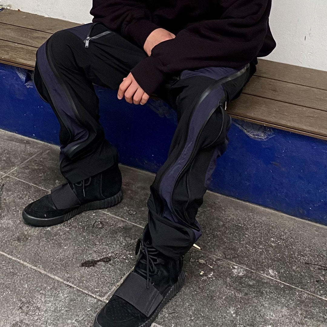 Water Blocking Zip Pants Stretch Trousers - WOMONA.COM