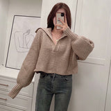 Simple And Fashionable Sweater - WOMONA.COM