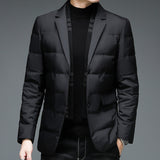 Collar Casual Down Jacket For Men - WOMONA.COM