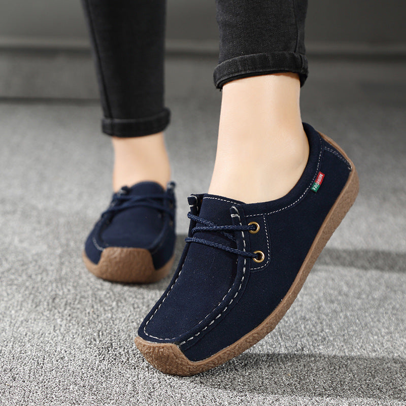 Lace-up Flat Shoes Sneakers Women - WOMONA.COM