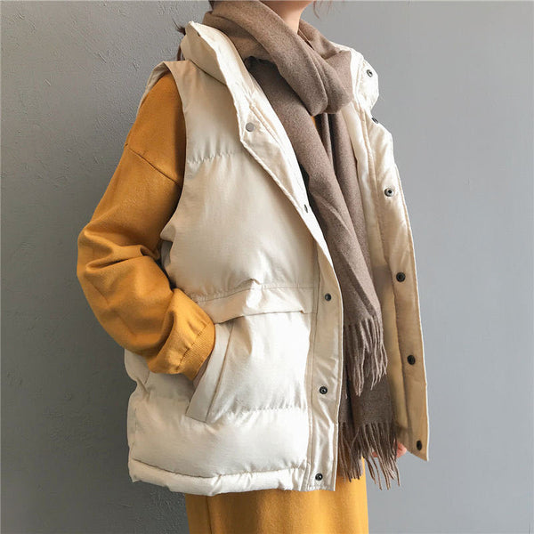 Loose Short Down Cotton Jacket - WOMONA.COM