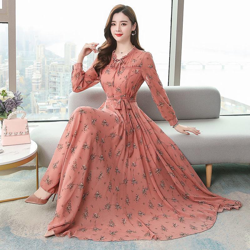 Waist Slimming Printed Dress - WOMONA.COM