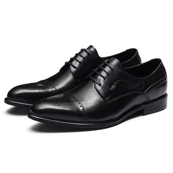 Men's British Formal Business Oxford Shoes - WOMONA.COM