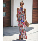 Long Skirt Casual Printed Dress Women - WOMONA.COM